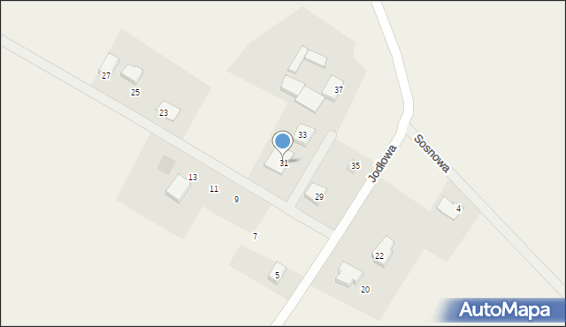 Stare Bielice, Jodłowa, 31, mapa Stare Bielice