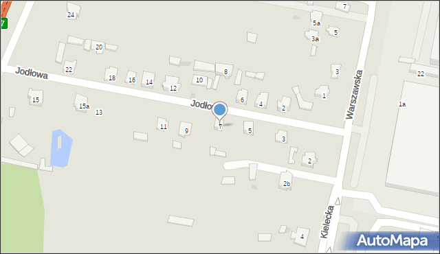 Suchedniów, Jodłowa, 7, mapa Suchedniów