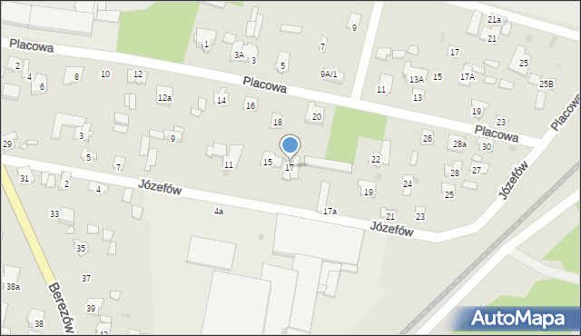 Suchedniów, Józefów, 17, mapa Suchedniów