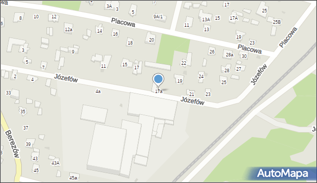 Suchedniów, Józefów, 17a, mapa Suchedniów
