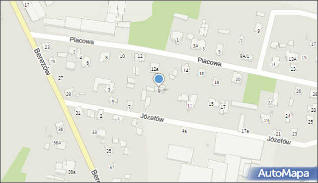 Suchedniów, Józefów, 9, mapa Suchedniów