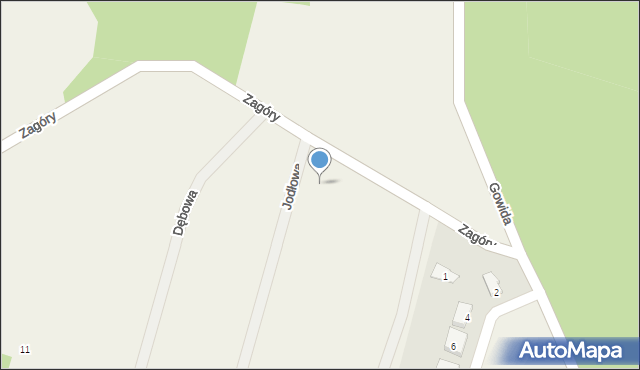 Sulęczyno, Jodłowa, 1, mapa Sulęczyno