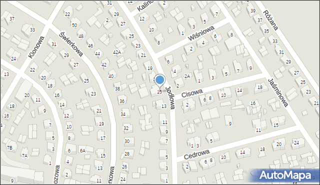 Suwałki, Jodłowa, 15, mapa Suwałk