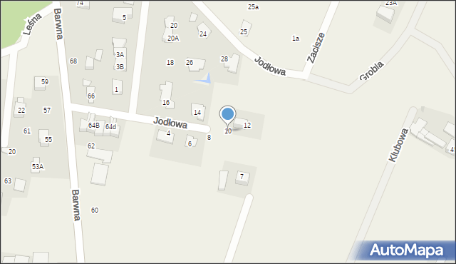 Świerczyniec, Jodłowa, 10, mapa Świerczyniec