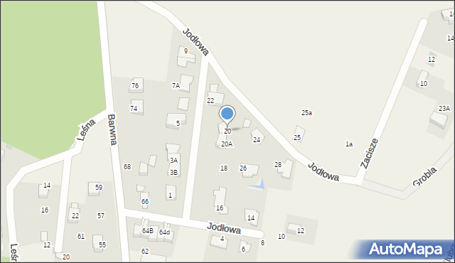 Świerczyniec, Jodłowa, 20, mapa Świerczyniec