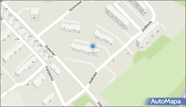 Świętochłowice, Jodłowa, 3, mapa Świętochłowice