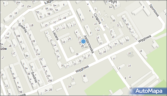 Świętochłowice, Jordanowska, 20, mapa Świętochłowice