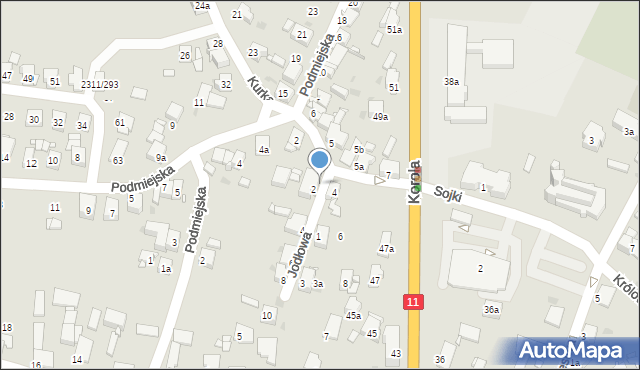 Tarnowskie Góry, Jodłowa, 2a, mapa Tarnowskie Góry