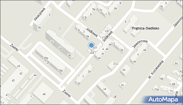 Tczew, Jodłowa, 11a, mapa Tczew