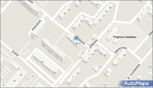 Tczew, Jodłowa, 3a, mapa Tczew