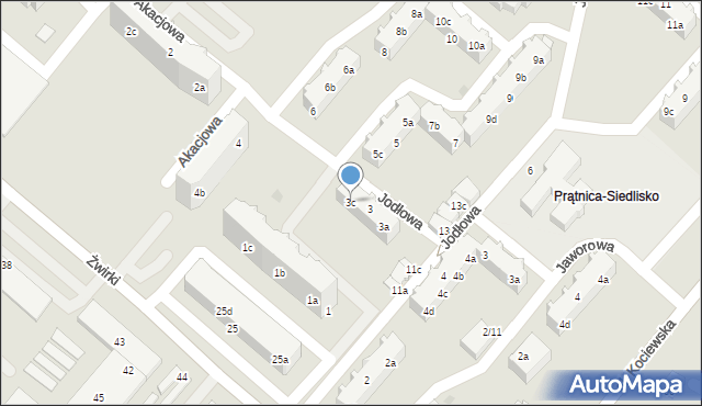 Tczew, Jodłowa, 3c, mapa Tczew