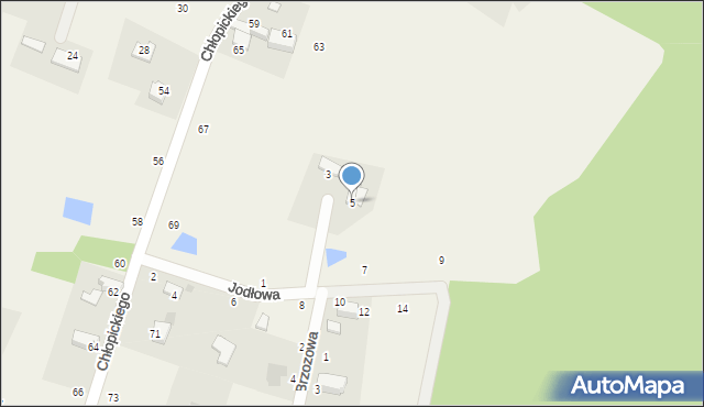 Tenczynek, Jodłowa, 5, mapa Tenczynek