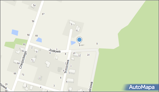 Tenczynek, Jodłowa, 7, mapa Tenczynek