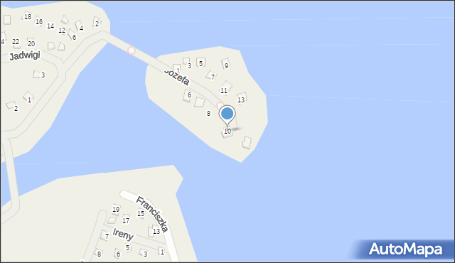 Tomaszkowo, Józefa, 10, mapa Tomaszkowo