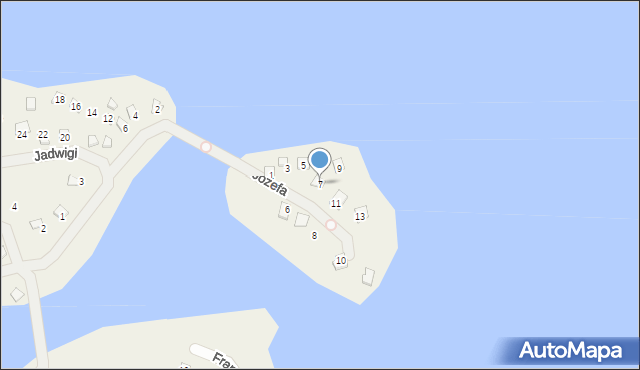 Tomaszkowo, Józefa, 7, mapa Tomaszkowo