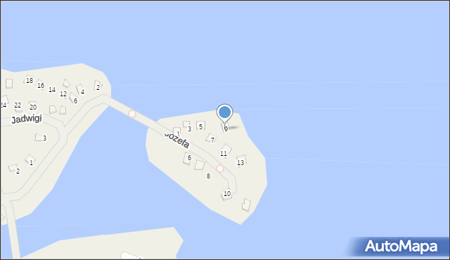 Tomaszkowo, Józefa, 9, mapa Tomaszkowo