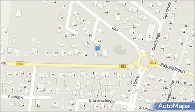 Tomaszów Lubelski, Józefowska, 2, mapa Tomaszów Lubelski