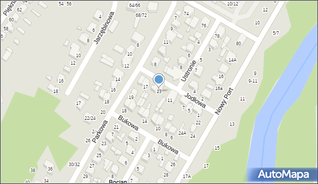 Tomaszów Mazowiecki, Jodłowa, 13, mapa Tomaszów Mazowiecki