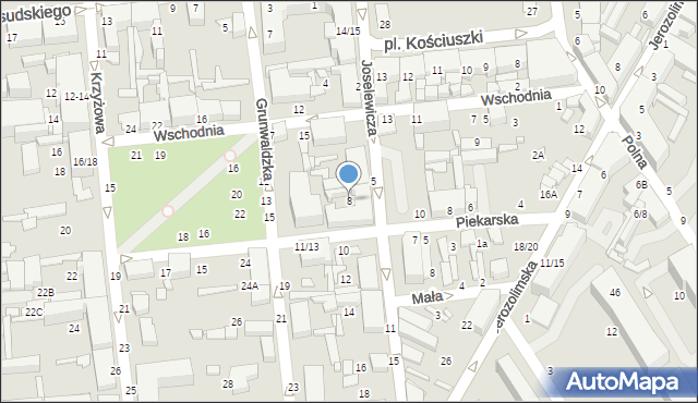 Tomaszów Mazowiecki, Joselewicza Berka, płk., 8, mapa Tomaszów Mazowiecki