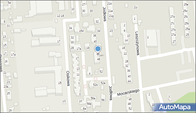 Toruń, Jodłowa, 46, mapa Torunia