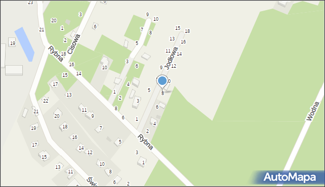 Tresta, Jodłowa, 8, mapa Tresta