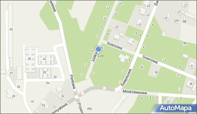 Trzcianki Osada, Jodłowa, 4, mapa Trzcianki Osada