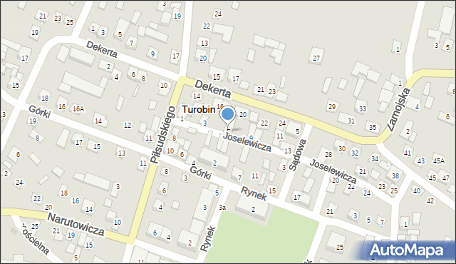 Turobin, Joselewicza Berka, płk., 7, mapa Turobin