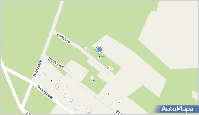 Udrzyn, Jodłowa, 4, mapa Udrzyn