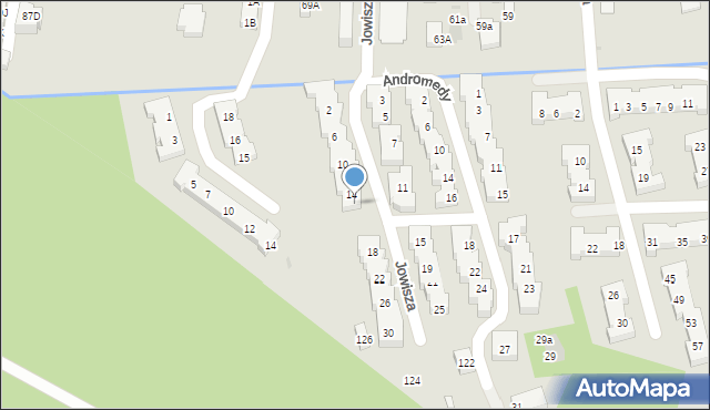 Warszawa, Jowisza, 16, mapa Warszawy