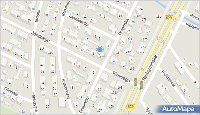 Warszawa, Jórskiego Zygmunta, 6, mapa Warszawy