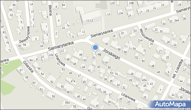 Warszawa, Jórskiego Zygmunta, 59A, mapa Warszawy