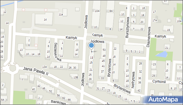 Warszawa, Jodłowa, 7, mapa Warszawy