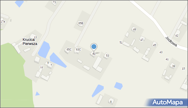 Wielogóra, Jodłowa, 61, mapa Wielogóra