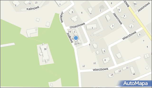 Wieniec, Jodłowa, 3/1, mapa Wieniec
