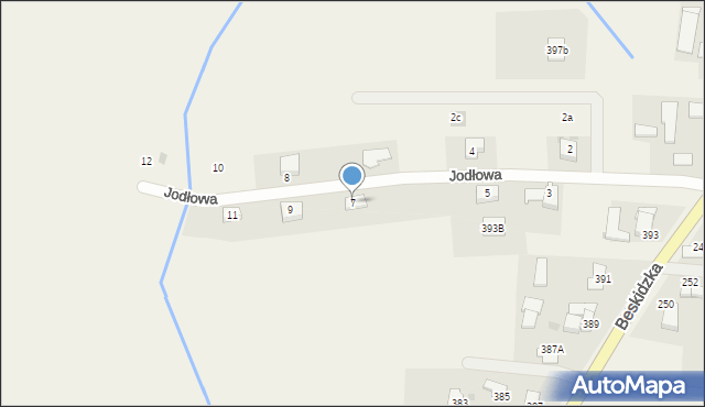 Wieprz, Jodłowa, 7, mapa Wieprz