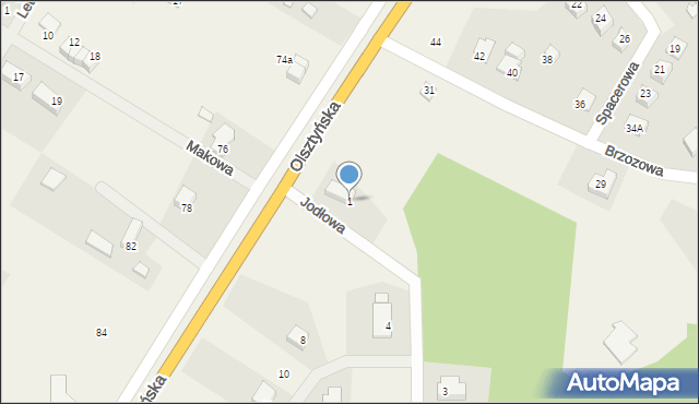 Wilkasy, Jodłowa, 1, mapa Wilkasy