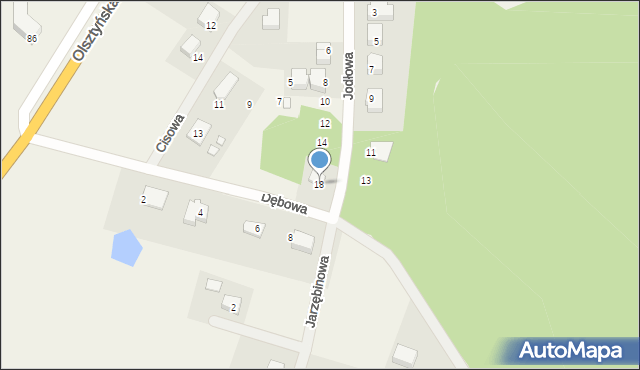 Wilkasy, Jodłowa, 18, mapa Wilkasy