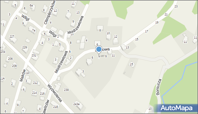Wilkowice, Jodłowa, 7, mapa Wilkowice