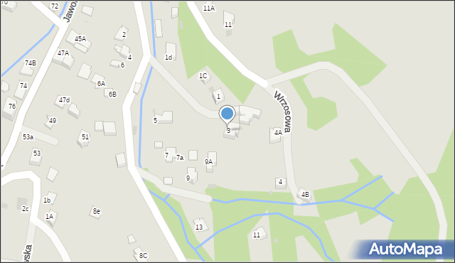 Wisła, Jodłowa, 3, mapa Wisła