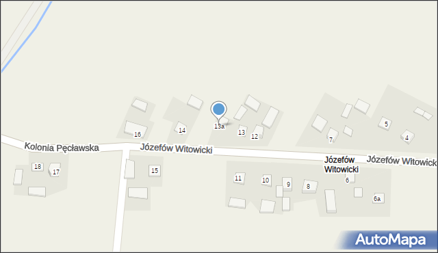 Witowice, Józefów Witowicki, 13a, mapa Witowice