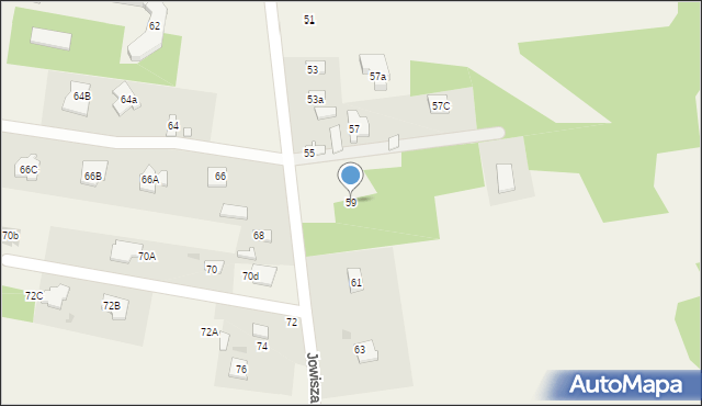 Władków, Jowisza, 59, mapa Władków