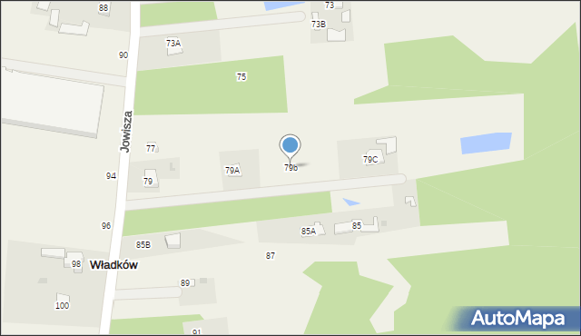 Władków, Jowisza, 79b, mapa Władków