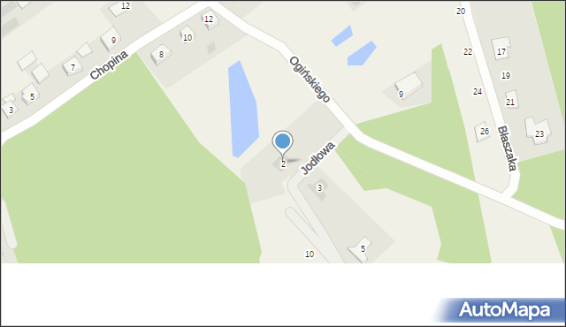 Włoszakowice, Jodłowa, 2, mapa Włoszakowice