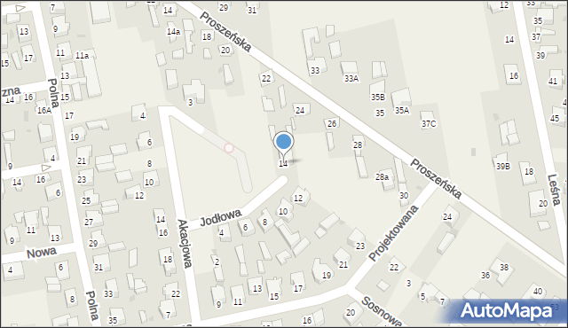 Wola Moszczenicka, Jodłowa, 14, mapa Wola Moszczenicka