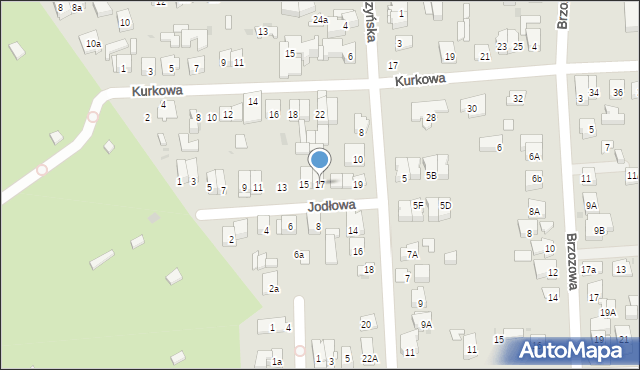 Wołomin, Jodłowa, 17, mapa Wołomin