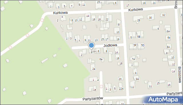 Wołomin, Jodłowa, 4, mapa Wołomin