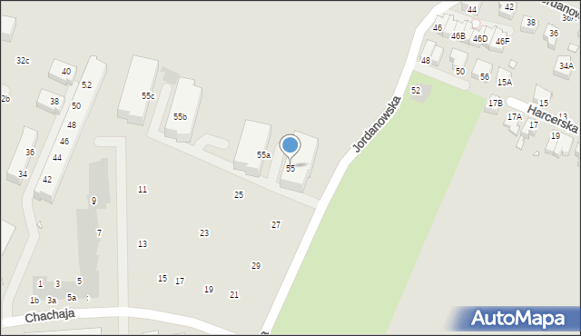 Wrocław, Jordanowska, 55, mapa Wrocławia