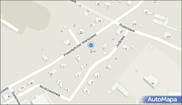 Ząbkowice Śląskie, Jodłowa, 9, mapa Ząbkowice Śląskie