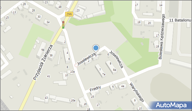 Żagań, Joselewicza, 4, mapa Żagań