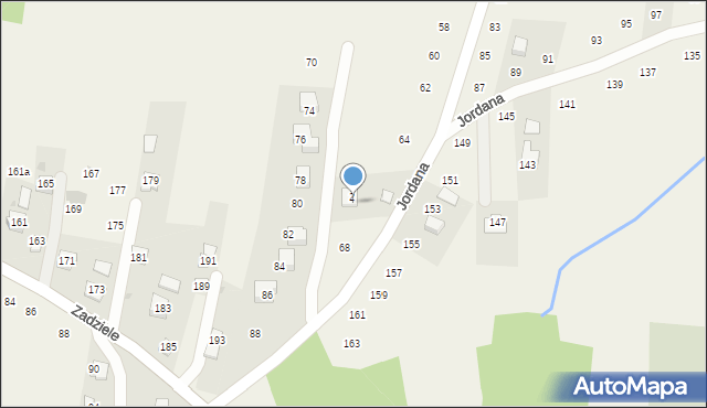 Zakliczyn, Jordana, 66, mapa Zakliczyn